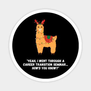 The Christmas Llama Magnet